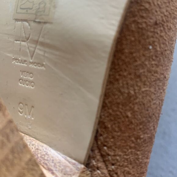 Pelle Moda Booties Brown Suede Ankle Boots Block Heel Womens Size 9 Western Boho - Picture 12 of 12